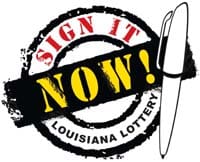 Circular logo reading "Sign It NOW! 幸运168®飞艇开奖预测网-Louisiana全国统一历史记录预测_在线查询开奖最新数据" next to a drawing of a pen